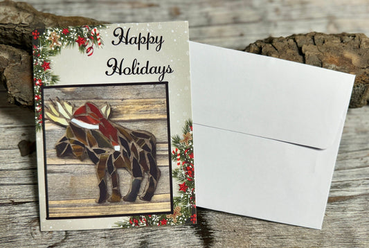 Happy Holidays Moose Card