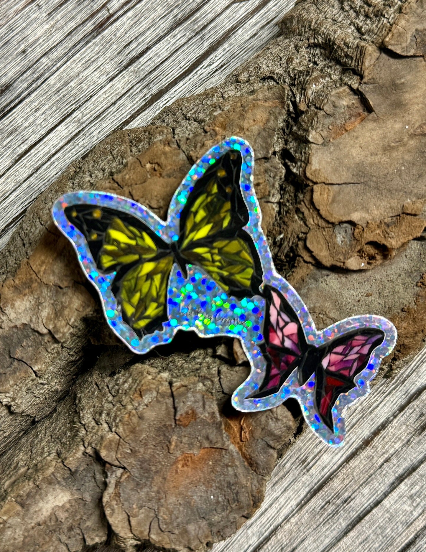 Glitter Butterfly Vinyl Sticker