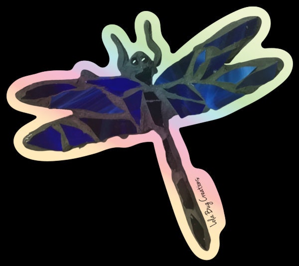 Dragonfly holographic Vinyl Sticker