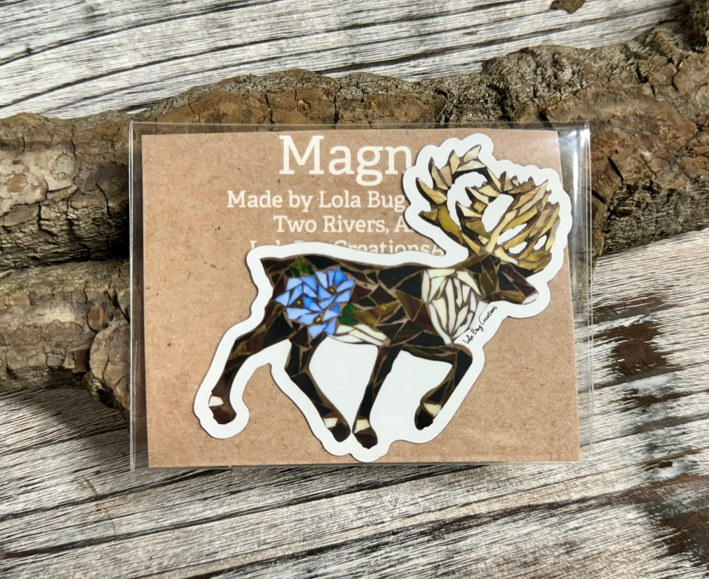 Caribou forget-me-not thin magnet