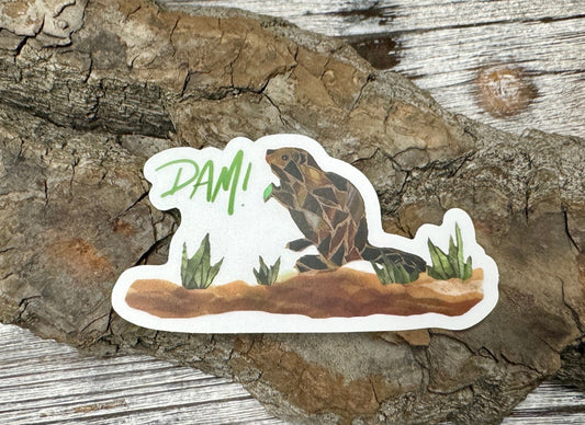 Beaver “Dam” Vinyl Sticker