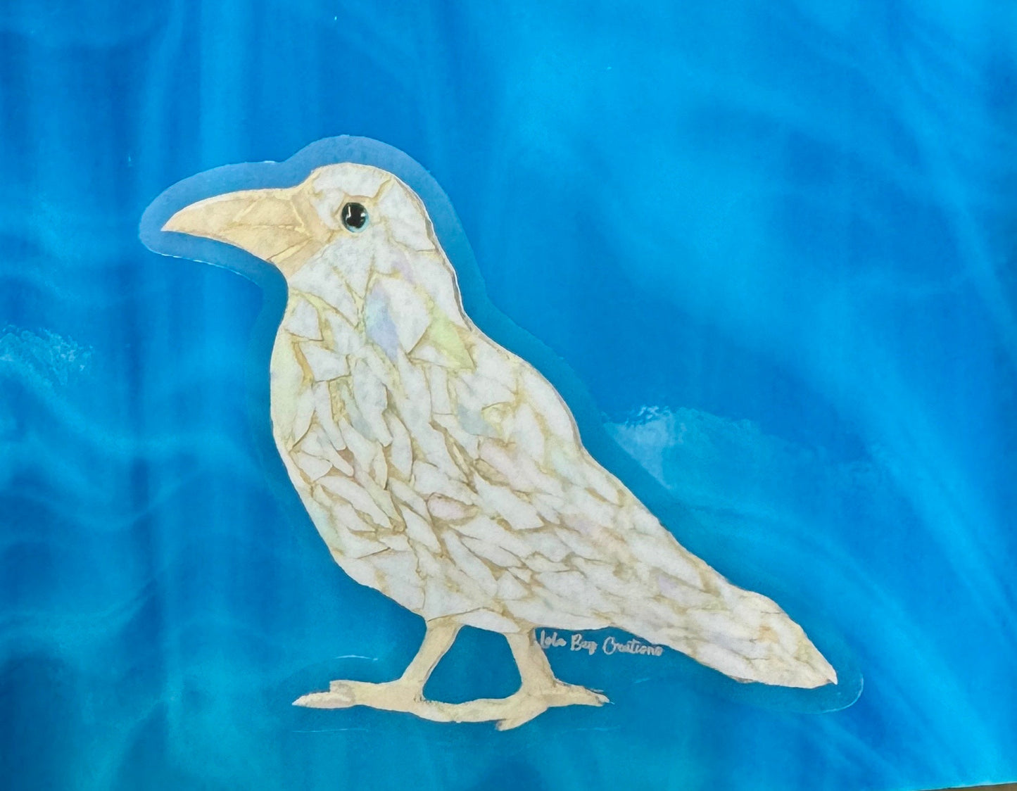 White Albino Raven vinyl sticker Clear