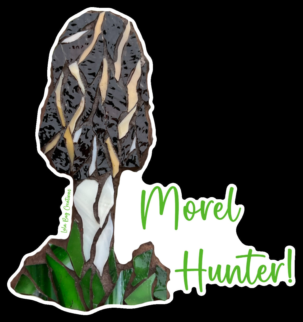 Morel Hunter Mushroom clear Vinyl Sticker