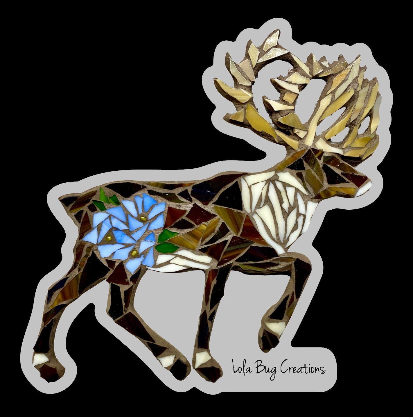 Caribou Forget-me-not Vinyl Sticker