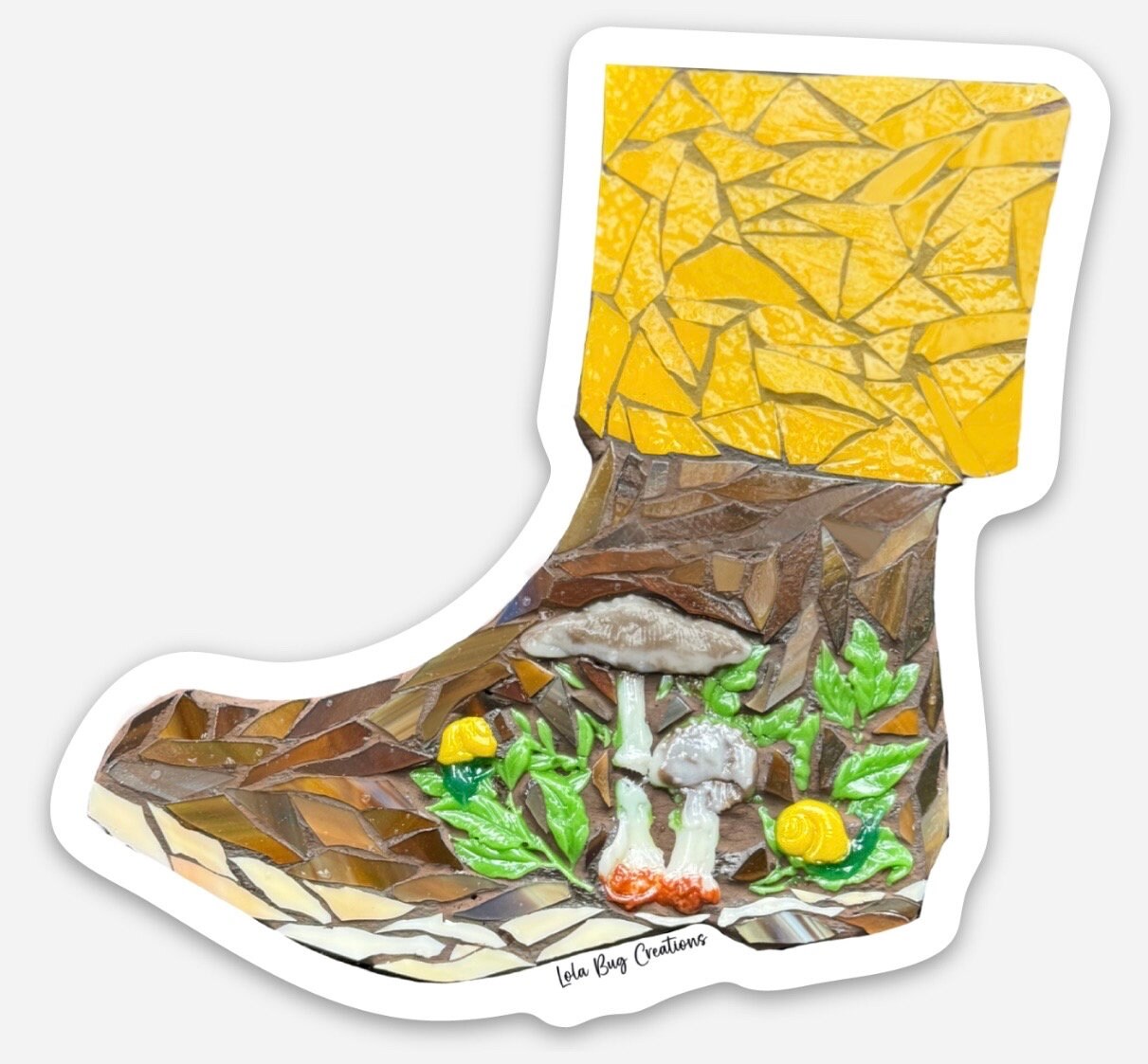 Xtra Tuf ankle Boots with mushrooms Vinyl Sticker